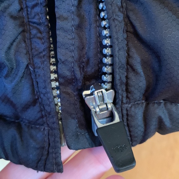 Obermeyer black woven nylon down insulated size 8 ski snowboard coat jacket puff - Picture 8 of 16